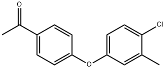 1-(4-(4-氯-3-甲基苯氧基)苯基)乙酮 结构式