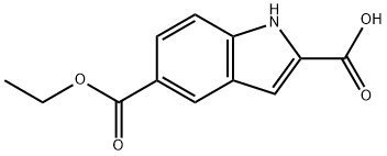5-乙氧羰基吲哚-2-甲酸 结构式