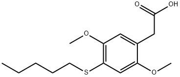 Benzeneacetic acid, 2,5-dimethoxy-4-(pentylthio)- 结构式