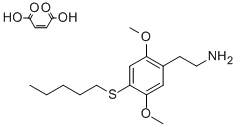 Benzeneethanamine, 2,5-dimethoxy-4-(pentylthio)-, (Z)-2-butenedioate ( 1:1) 结构式