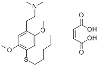 Benzeneethanamine, 2,5-dimethoxy-N,N-dimethyl-4-(pentylthio)-, (Z)-2-b utenedioate (1:1) 结构式