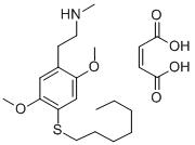 Benzeneethanamine, 2,5-dimethoxy-4-(heptylthio)-N-methyl-, (Z)-2-buten edioate (1:1) 结构式