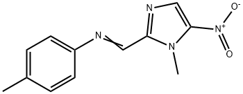 1-(1-methyl-5-nitro-imidazol-2-yl)-N-(4-methylphenyl)methanimine 结构式