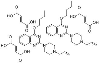2-(4-Allyl-1-piperazinyl)-4-butoxyquinazoline fumarate (2:3) 结构式