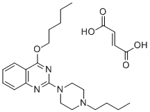 2-(4-Butyl-1-piperazinyl)-4-pentyloxyquinazoline fumarate 结构式