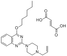2-(4-Allyl-1-piperazinyl)-4-hexyloxyquinazoline fumarate 结构式