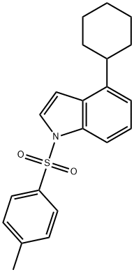 4-环己基-1-(4-甲基苯磺酰基)吲哚 结构式