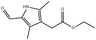 5-甲酰基-2,4-二甲基-1H-吡咯-3-乙酸乙酯 结构式