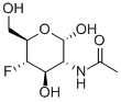 2-乙酰氨基-2,4-二脱氧-4-氟-Α-D-D-吡喃葡萄糖 结构式