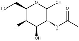 2-乙酰氨基-2,4-二脱氧-4-氟D吡喃半乳糖 结构式
