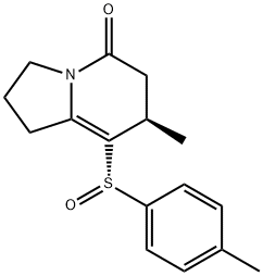 1,2,3,5,6,7-hexahydro-7-methyl-8-(4-tolylsulfinyl)-5-indolizinone 结构式