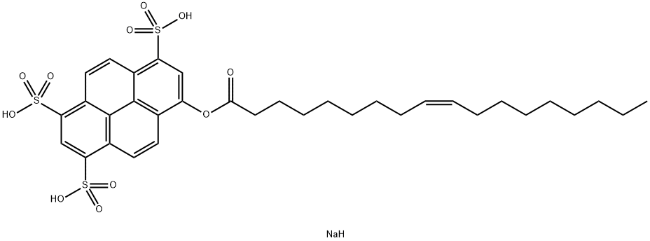 8-油酰氧芘-1,3,6-三磺酸三钠盐 结构式