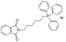 (6-邻苯二甲酰亚胺己基)三苯基溴化磷 结构式