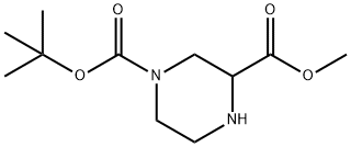 1--BOC-3-哌嗪甲酸甲酯 结构式