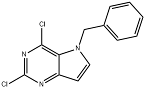 5-苄基-2,4-二氯-5H-吡咯并[3,2-D]嘧啶 结构式