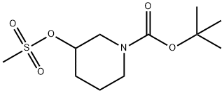 N-BOC-3-甲磺酰氧基哌啶 结构式