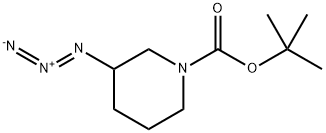 1-Piperidinecarboxylic acid, 3-azido-, 1,1-dimethylethyl ester 结构式