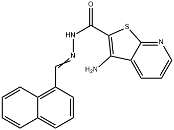 3-AMino-thieno[2,3-b]pyridine-2-carboxylic acid naphthalen-1-yl-Methylene hydrazide 结构式