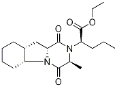 (S)-2-((3S,5AS,9AS,10AS)-3-甲基-1,4-二氧十氢吡嗪并[1,2-A]吲哚-2(1H)-基)戊酸乙酯 结构式