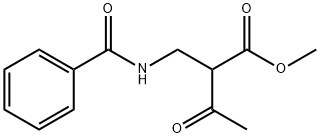 2-(苯甲酰氨基甲基)-3-氧代丁酸甲酯 结构式