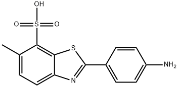 2-(4-氨基苯基)-6-甲基苯并噻唑-7-磺酸 结构式