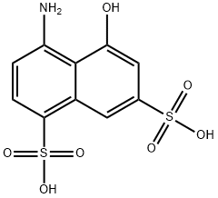 1-氨基-8-萘酚-4,6-二磺酸 结构式
