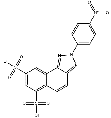 2-(p-nitrophenyl)-2H-naphtho[1,2-d]triazole-6,8-disulphonic acid 结构式