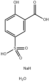 磺基水杨酸钠,磺柳酸钠,2-羟基苯甲酸-5-磺酸钠 结构式