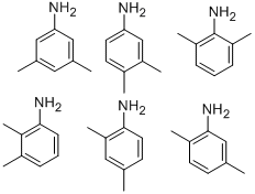 二甲代苯胺 (异构体混合物) 结构式