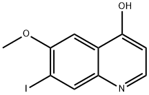 7-碘-6-甲氧基-喹啉-4-醇 结构式