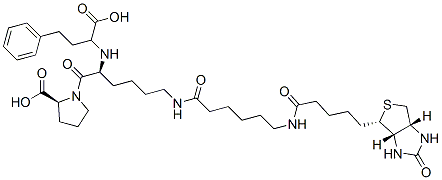 化合物 LISINOPRIL, EPSILON-BIOTINAMIDOCAPROYL- 结构式