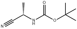N-[(1S)-1-氰基乙基]-氨基甲酸叔丁酯 结构式