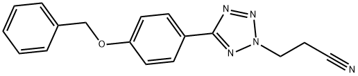 2H-Tetrazole-2-propanenitrile, 5-(4-(phenylmethoxy)phenyl)- 结构式