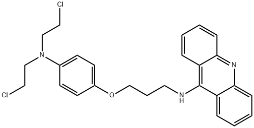N-[3-[4-[bis(2-chloroethyl)amino]phenoxy]propyl]acridin-9-amine 结构式