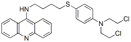 N-[4-[4-[bis(2-chloroethyl)amino]phenyl]sulfanylbutyl]acridin-9-amine 结构式