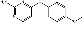 4-(4-Methoxyphenoxy)-6-methylpyrimidin-2-amine, 4-[(2-Amino-6-methylpyrimidin-4-yl)oxy]anisole 结构式