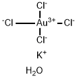 四氯金(III)酸钾水合物 结构式