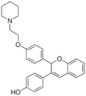 2-(4-(2-piperidinoethoxy)phenyl)-3-(4-hydroxyphenyl)-2H-1-benzopyran 结构式
