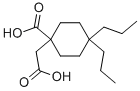 1-CARBOXYMETHYL-4,4-DIPROPYL-CYCLOHEXANECARBOXYLIC ACID 结构式