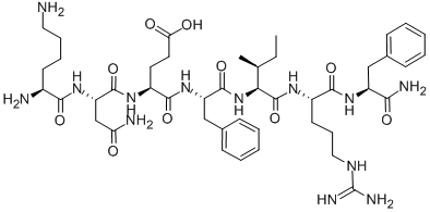 LYS-ASN-GLU-PHE-ILE-ARG-PHE- NH2 结构式