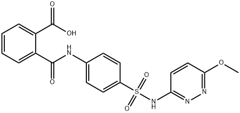 N-[4-(6-METHOXY-PYRIDAZIN-3-YLSULFAMOYL)-PHENYL]-PHTHALAMIC ACID 结构式