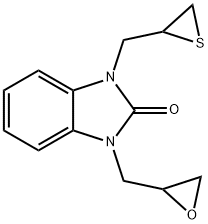 1,3-Dihydro-1-(oxiranylmethyl)-3-(thiiranylmethyl)-2H-benzimidazol-2-o ne 结构式