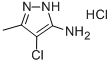 4-氯-5-甲基-2H-吡唑-3-氨基盐酸盐 结构式
