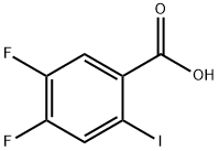 4,5-二氟-2-碘苯甲酸 结构式