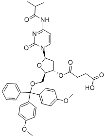 5'-O-(4,4'-DIMETHOXYTRITYL)-N4-ISOBUTYRYL-2'-DEOXYCYTIDINE-3'-O-SUCCINIC ACID 结构式