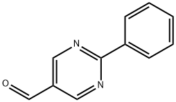 2-苯基嘧啶-5-甲醛 结构式