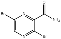 3,6-二溴吡嗪-2-甲酰胺 结构式
