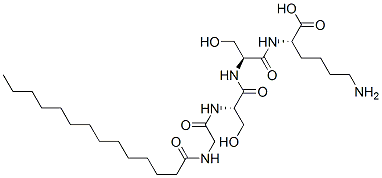 myristoyl-glycyl-seryl-seryl-lysine 结构式