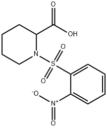 1-[(2-硝苯基)磺酰基]哌啶-2-羧酸 结构式