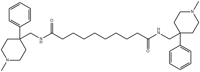 N,N'-Bis(1-methyl-4-phenyl-4-piperidylmethyl)decanediamide 结构式